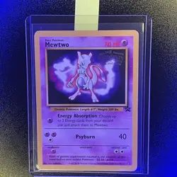 🔥Mewtwo Movie Black Star Promo Card 3 🔥MEWTWO - 1999 WOTC Pokemon - Image 1