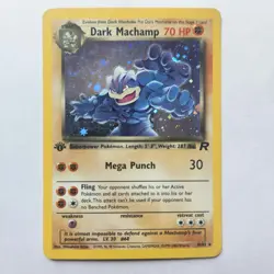Dark Machamp 10/82 Pokemon Card Holo 1st Edition Team Rocket 10/82 Pre-Owned - Image 1