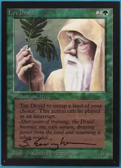 Ley Druid Collectors' Edition NM Green Uncommon SIGNED CARD (402765) ABUGames - Image 1
