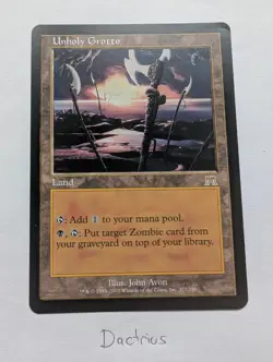 Unholy Grotto - Onslaught - MtG - Magic the Gathering - Image 1