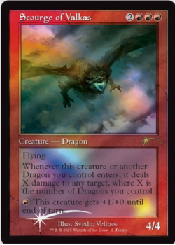 PRE-SALE - Scourge of Valkas✨Retro Frame FOIL✨Festival in a Box Secret Lair MTG - Image 1