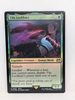 Tifa Lockhart FOIL MTG Magic Gathering FFVII Final Fantasy 7 Prerelease Promo LP - Image 1