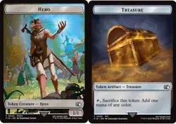 4x Hero (2) // Treasure (23) Token MTG Final Fantasy NM Magic Regular - Image 1