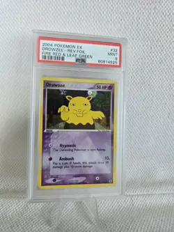2004 POKEMON EX FIRE RED & LEAF GREEN #32 DROWZEE-REVERSE FOIL PSA 9 - Image 1