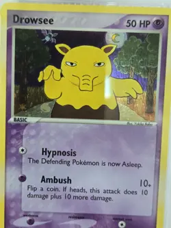 2004 POKEMON EX FIRE RED & LEAF GREEN #32 DROWZEE-REVERSE FOIL PSA 9 - Image 2