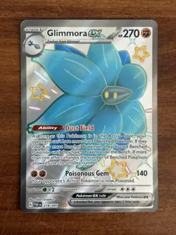 Glimmora ex 218/091 Shiny Ultra Rare Full Art Paldean Fates Pokemon NEAR MINT NM - Image 1