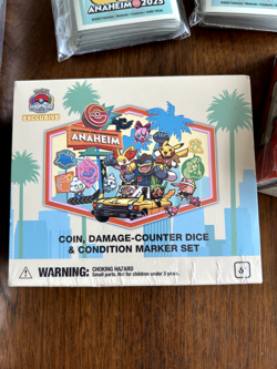 2025 Pokemon Worlds Coin Damage Counter Dice Marker Set Anaheim Worlds - Image 1