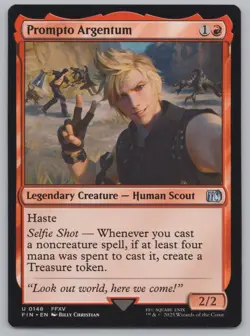 MTG Playset (4) - Final Fantasy - Prompto Argentum #148 -j504 - Image 2