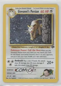 Giovanni's Persian Holo Pokemon Gym Challenge #8 2000 - Image 1