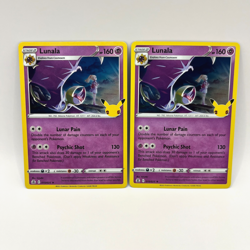 (2) Lunala 015/025 Holo Rare Celebrations 25th Anniversary Pokemon TCG M/NM - Image 1