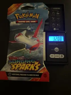 VERY HEAVY - 32.08g - Pokemon Surging Sparks Sleeved Booster Pack - SEALED! - Image 1