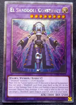 YuGiOh! El Shaddoll Construct RA04-EN229 Platinum Secret Rare - Near Mint - Image 1