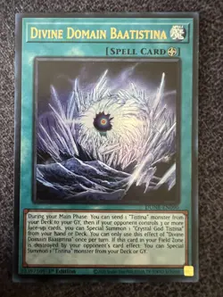 Yugioh Divine Domain Baatistina DUNE-EN090 Ultra Rare 1st Edition NM - Image 1