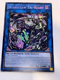 Yugioh! Scareclaw Tri-Heart MP23-EN088 Prismatic Secret Rare 1st Edition - Image 1