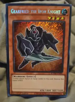 Yugioh Gearfried the Iron Knight BLMM-EN004 Starlight Rare 1st Edition NM - Image 1