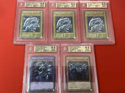 Yugioh BGS9.5 Blue-Eyes Obelisk Ultimate Dragon SET 25th Anniversary Promo - Image 1