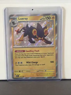 Pokemon TCG Luxray Scarlet & Violet Paldean Fates Holo Shiny Rare Card 137/091 - Image 3