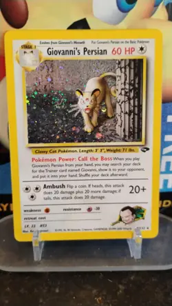 GIOVANNI'S PERSIAN Gym Challenge Series POKEMON Holo 2000 Trading Card 8/132 - Image 1