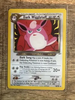 Pokemon TCG Dark Wigglytuff Neo Destiny Uncommon Card 40/105 NM - MINT Condition - Image 1