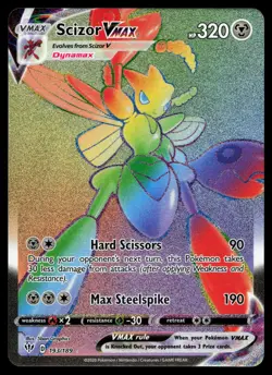 Scizor VMAX (Secret) 193/189 SWSH03: Darkness Ablaze Holo Pokemon Card - Image 1