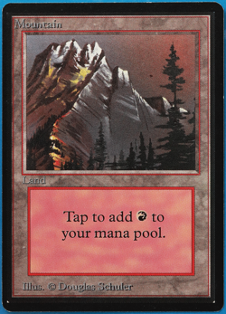 Mountain (A Small Tree) Beta PLD Basic Land MAGIC MTG CARD (ID# 500765) ABUGames - Image 1