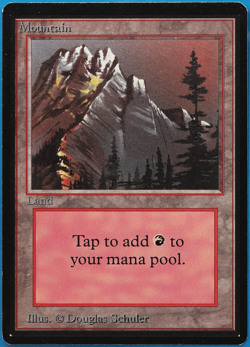 Mountain (A Small Tree) Beta PLD Basic Land MAGIC MTG CARD (ID# 500764) ABUGames - Image 1