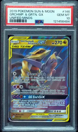 Garchomp & Giratina GX GX 146/236 PSA 10 Unified Minds Pokemon Card - Image 1