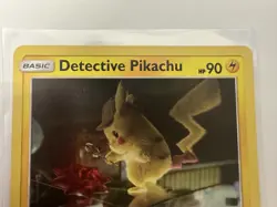 Detective Pikachu 10/18 HOLO Rare Sun & Moon Detective Pikachu Pokemon Card 2019 - Image 2