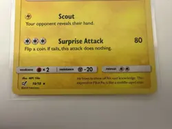 Detective Pikachu 10/18 HOLO Rare Sun & Moon Detective Pikachu Pokemon Card 2019 - Image 3