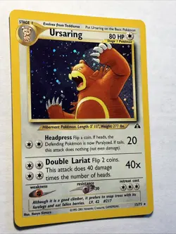 Ursaring Neo Discovery #15/75 2001 Pokemon TCG Holo Rare Card Vintage WOTC NM - Image 3