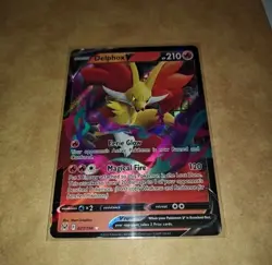 Pokemon TCG Delphox v 027/196 Lost Origin Ultra Rare Holo Card - Image 1
