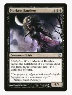 Morkrut Banshee #110 Innistrad (ISD) Magic Card in Protective Sleeve - Image 1