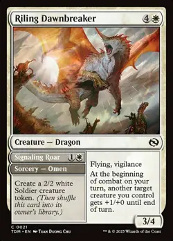 4x Riling Dawnbreaker // Signaling Roar MTG Tarkir: Dragonstorm NM Magic Regular - Image 1