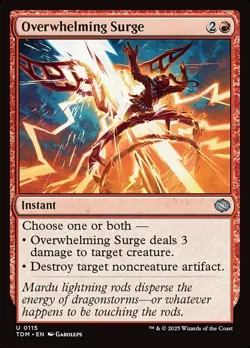 4x Overwhelming Surge MTG Tarkir: Dragonstorm NM Magic Regular - Image 1