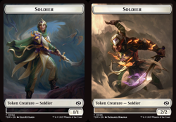 4x Solider (4) // Solidier (5) Token MTG Tarkir: Dragonstorm NM Magic Regular - Image 1