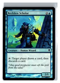 FOIL Reckless Scholar Zendikar Common - MTG Magic the Gathering Card - Image 1