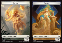 4x Spirit (8) // Spirit (9) Token MTG Tarkir: Dragonstorm NM Magic Regular - Image 1