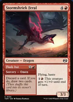 4x Stormshriek Feral // Flush Out MTG Tarkir: Dragonstorm NM Magic Regular - Image 1