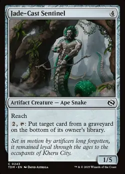 4x Jade-Cast Sentinel MTG Tarkir: Dragonstorm NM Magic Regular - Image 1