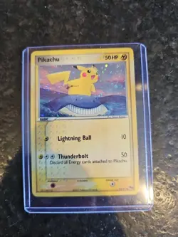Pokemon Pikachu Holo Pop Series 5 Card 12/17 Upside Down Back Error Near Mint - Image 1