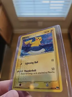 Pokemon Pikachu Holo Pop Series 5 Card 12/17 Upside Down Back Error Near Mint - Image 3