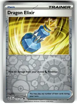 Pokemon SV08 Surging Sparks Dragon Elixir 172/191 Reverse Holo - Image 1