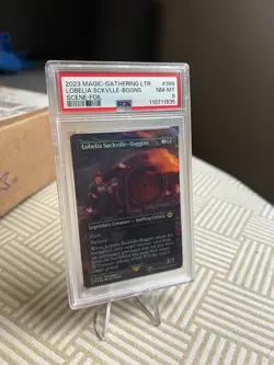 BORDERLESS FOIL Lobelia Sackville-Baggins MTG LOTR Lord of the Rings - NM PSA 8 - Image 1
