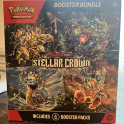 Pokemon TCG Stellar Crown Booster Bundle SEALED 6 Packs - Image 1