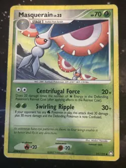2007 Masquerain 55/123 Pokemon Mysterious Treasures HP - Image 1