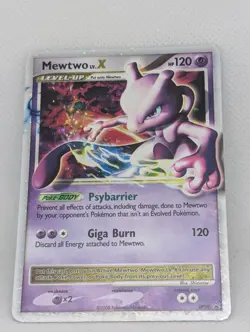 Mewtwo LV.X DP28 Diamond and Pearl Holo Ultra Rare Pokemon TCG black star LP - Image 3