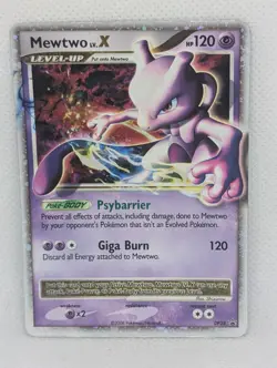 Mewtwo LV.X DP28 Diamond and Pearl Holo Ultra Rare Pokemon TCG black star LP - Image 1
