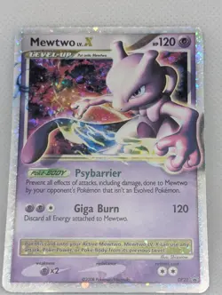 Mewtwo LV.X DP28 Diamond and Pearl Holo Ultra Rare Pokemon TCG black star LP - Image 3