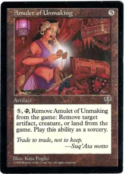 (3X) Amulet of Unmaking Mirage Rare - MTG Magic the Gathering Card - Image 2