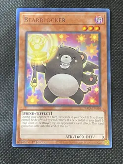 3x YuGiOh! - Bearblocker TAMA-EN050 Rare 1st Edition Near Mint - Image 2